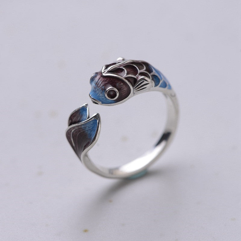 Lucky Koi fisk justerbar ring