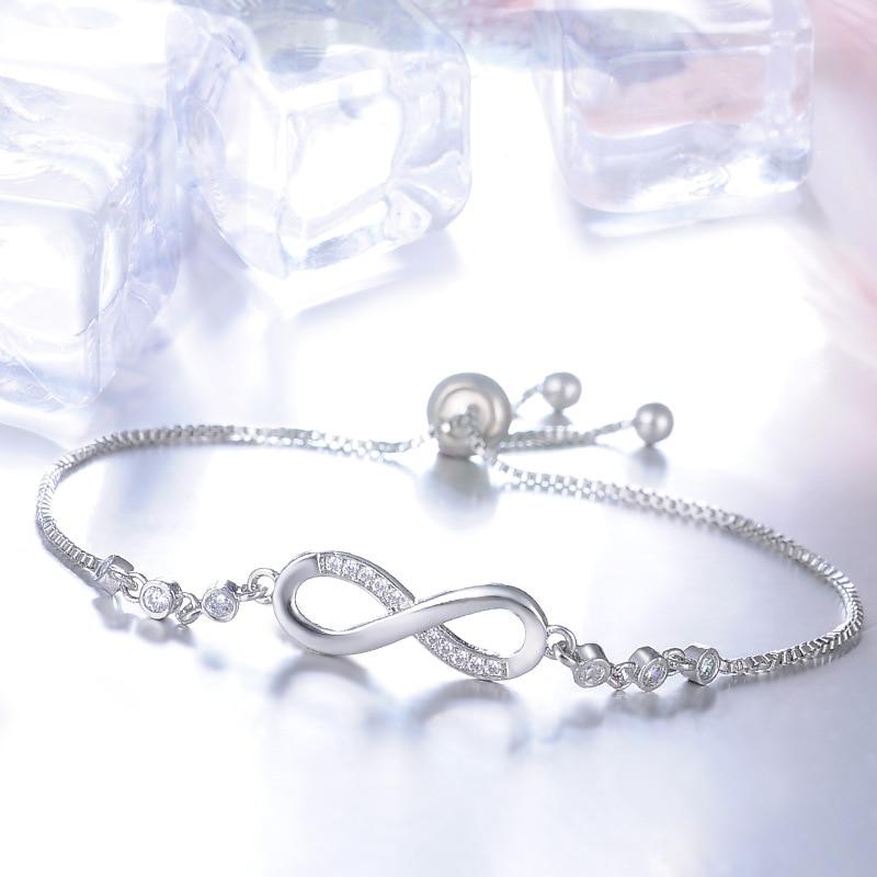 Pulsera Infinito Ajustable en Plata