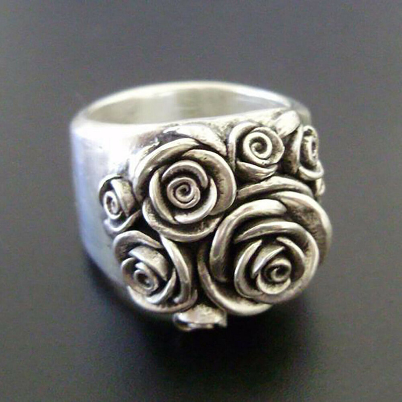 Boho Rose Ring i Sølv